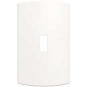 Franklin Brass Soft Modern Single Toggle Switch Outlet - Pack of 3 Pure White