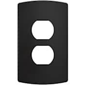 Franklin Brass Soft Modern Single Duplex Outlet - Pack of 3 Matte Black