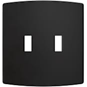 Franklin Brass Soft Modern Double Toggle Switch Outlet - Pack of 3 Matte Black