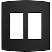 Franklin Brass Soft Modern Double Rocker Switch Outlet - Pack of 3 Matte Black