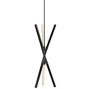 Fredrick Ramond Rae 15" Wide LED Abstract Pendant Black