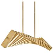 Fredrick Ramond Stitch 42" Wide LED Abstract Chandelier with Articulating LED Panels Lacquered Brass