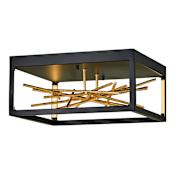 Fredrick Ramond Styx 18" Wide Integrated LED Flush Mount Ceiling Fixture Black