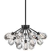 Fredrick Ramond Elise 19 Light 27" Wide Abstract Pendant Black
