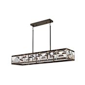 Fredrick Ramond Jolie 45" Wide LED Crystal Linear Chandelier Black Oxide