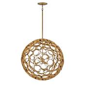 Fredrick Ramond Centric 6 Light 28" Wide Globe Chandelier Burnished Gold