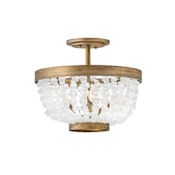 Fredrick Ramond Dune 4 Light 16" Wide Semi-Flush Bowl Ceiling Fixture Burnished Gold