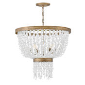 Fredrick Ramond Dune 6 Light 25" Wide Beaded Waterfall Chandelier Burnished Gold