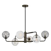 Fredrick Ramond Oberon 6 Light 37" Wide Chandelier Black Oxide