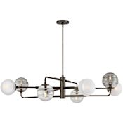 Fredrick Ramond Oberon 8 Light 48" Wide LED Chandelier Black Oxide