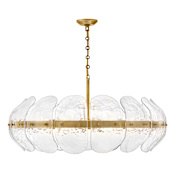 Fredrick Ramond Lillia 6 Light 36" Wide Drum Chandelier Heritage Brass