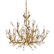 Fredrick Ramond Yvette 9 Light 34" Wide Abstract Chandelier Burnished Gold
