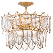 Fredrick Ramond Amira 4 Light 19" Wide Pendant Distressed Brass