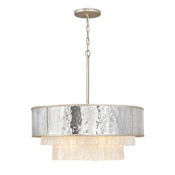 Fredrick Ramond Reverie 8 Light 26" Wide Crystal Drum Chandelier Champagne Gold