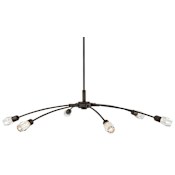 Fredrick Ramond Atera 6 Light 60" Wide LED Crystal Sputnik Chandelier Black Oxide
