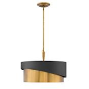 Fredrick Ramond Gigi 3 Light 21" Wide Drum Chandelier Heritage Brass