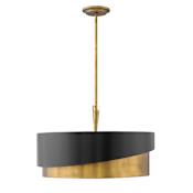 Fredrick Ramond Gigi 5 Light 26" Wide Drum Chandelier Heritage Brass