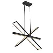 Fredrick Ramond Tangent Light 36" Wide LED Linear Chandelier Black
