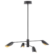 Fredrick Ramond Bowery 4 Light 39" Wide LED Chandelier Black