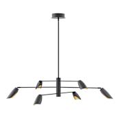 Fredrick Ramond Bowery 6 Light 50" Wide LED Chandelier Black