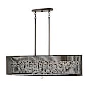 Fredrick Ramond Fiona 8 Light 42" Wide Linear Chandelier Black