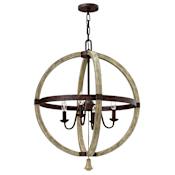 Fredrick Ramond 4 Light 1 Tier Chandelier from the Middlefield Collection Iron Rust