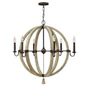 Fredrick Ramond 6 Light 1 Tier Chandelier from the Middlefield Collection Iron Rust