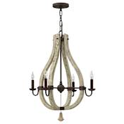 Fredrick Ramond 4 Light 1 Tier Chandelier from the Middlefield Collection Iron Rust