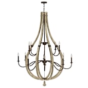 Fredrick Ramond 12 Light 2 Tier Chandelier from the Middlefield Collection Iron Rust
