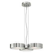 Fredrick Ramond 3 Light Single Tier Chandelier from the Broadway Collection Polished Aluminum