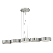Fredrick Ramond 5 Light 1 Tier Chandelier from the Broadway Collection Polished Aluminum