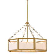 Fredrick Ramond Veleta 8 Light 36" Wide Chandelier Lacquered Brass