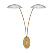 Fredrick Ramond Glenn 2 Light 41" Tall Wall Sconce Heritage Brass / Chrome