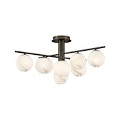 Fredrick Ramond Selene 9 Light 30" Wide Semi-flush Ceiling Fixture Black Oxide