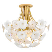 Fredrick Ramond Marianne 4 Light 22" Wide Semi-Flush Ceiling Fixture Deluxe Gold