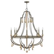 Fredrick Ramond 8 Light 1 Tier Chandelier from the Cordoba Collection Distressed Iron