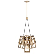 Fredrick Ramond Ensemble 7 Light 28" Wide Abstract Chandelier Brushed Bronze