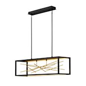 Fredrick Ramond Styx 45" Wide LED Abstract Chandelier Black