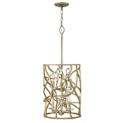 Fredrick Ramond 6 Light Full Sized Foyer Single Pendant from the Eve Collection Champagne Gold