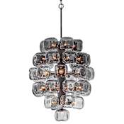 Fredrick Ramond Perriand 40 Light 24" Wide LED Abstract Chandelier Brushed Graphite