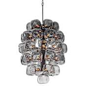 Fredrick Ramond Perriand 40 Light 30" Wide LED Abstract Chandelier Brushed Graphite