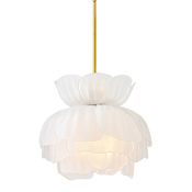 Fredrick Ramond Fantine 7 Light 22" Wide Abstract Chandelier Unlacquered Brass