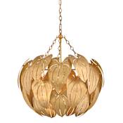 Fredrick Ramond Camille 6 Light 28" Wide Globe Chandelier Distressed Brass