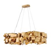 Fredrick Ramond Delfina 6 Light 40" Wide Oval Chandelier Deluxe Gold