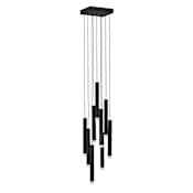 Fredrick Ramond Harmony 9 Light 8" Wide LED Multi Light Pendant Black