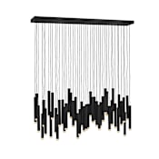 Fredrick Ramond Harmony 45 Light 48" Wide LED Multi Light Pendant Black