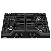 Frigidaire 30 Inch Wide 4 Burner Gas Cooktop with Simmer Burner Black