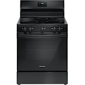 Frigidaire 30 Inch Wide 5.3 Cu. Ft. Free Standing Electric Range with Even Baking Technology and Quick Boil Element Black