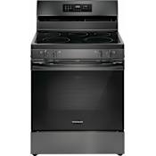 Frigidaire 30 Inch Wide 5.3 Cu. Ft. Free Standing Electric Range with Broil Element and One Touch Self Clean Black Stainless Steel
