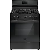 Frigidaire 30 Inch Wide 5.1 Cu. Ft. Free Standing Gas Range with Quick Boil and Storage Drawer Black